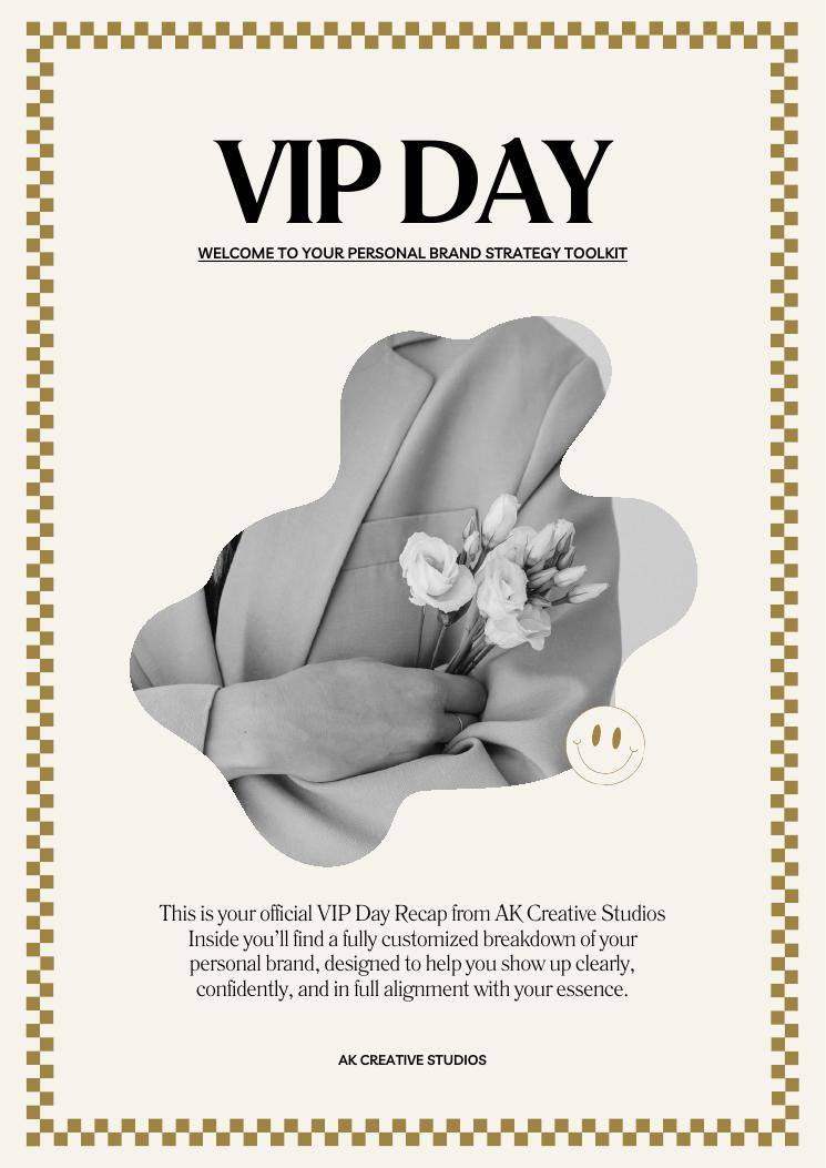 VIP Day workbook cover